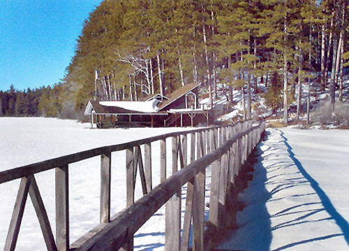 Footbridge and Original Boat House