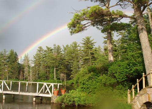 Rainbow over Footbridge
