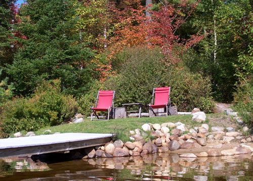 Private dock for Camp Entrance Cottages