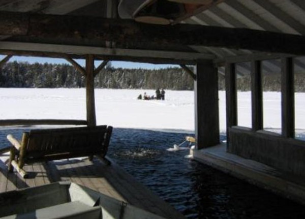 Ice Fishing near Original Boat House