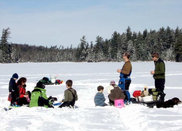 Ice Fishing on Osgood Pond