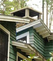 Pre-modern roof lines & asymmetrical-shaped buildings Architecture White Pine Camp Historical Buildings